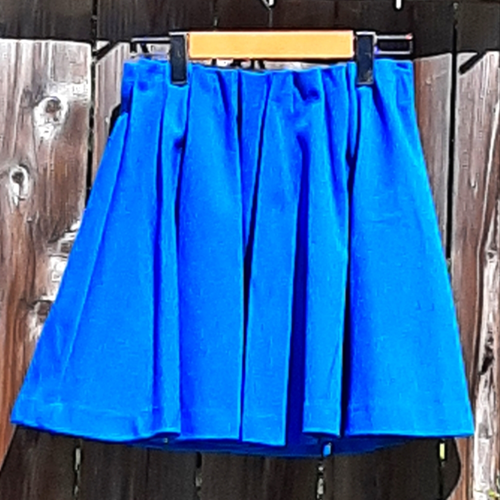 👗3/25$ 👗Metallic Blue Pleated Skirt